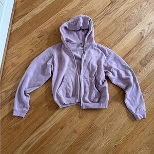 Skims sweatshirt hoodie zip up light purple